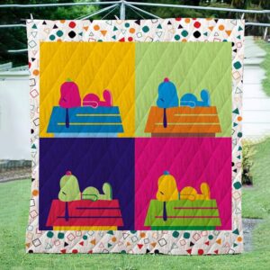 Snoopy Pop Art 3D Quilt  Quilt
